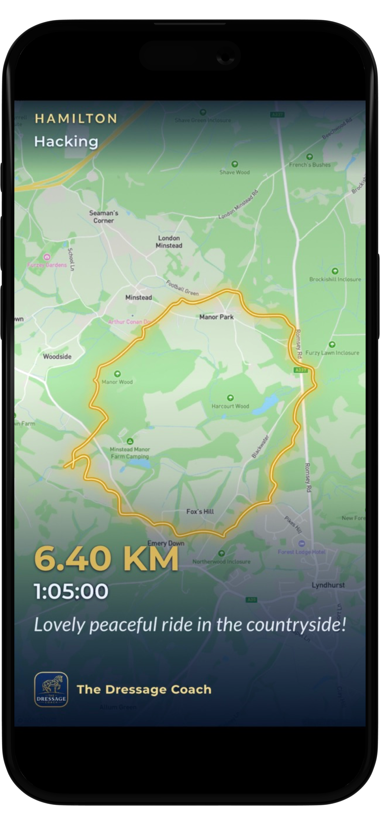 The Dressage Coach EquiGuardian live ride sharing and safety screen